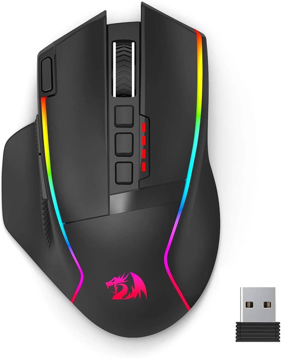 Mouse Gamer Redragon Wireless 16000 DPI 9 Botones Macro RGB