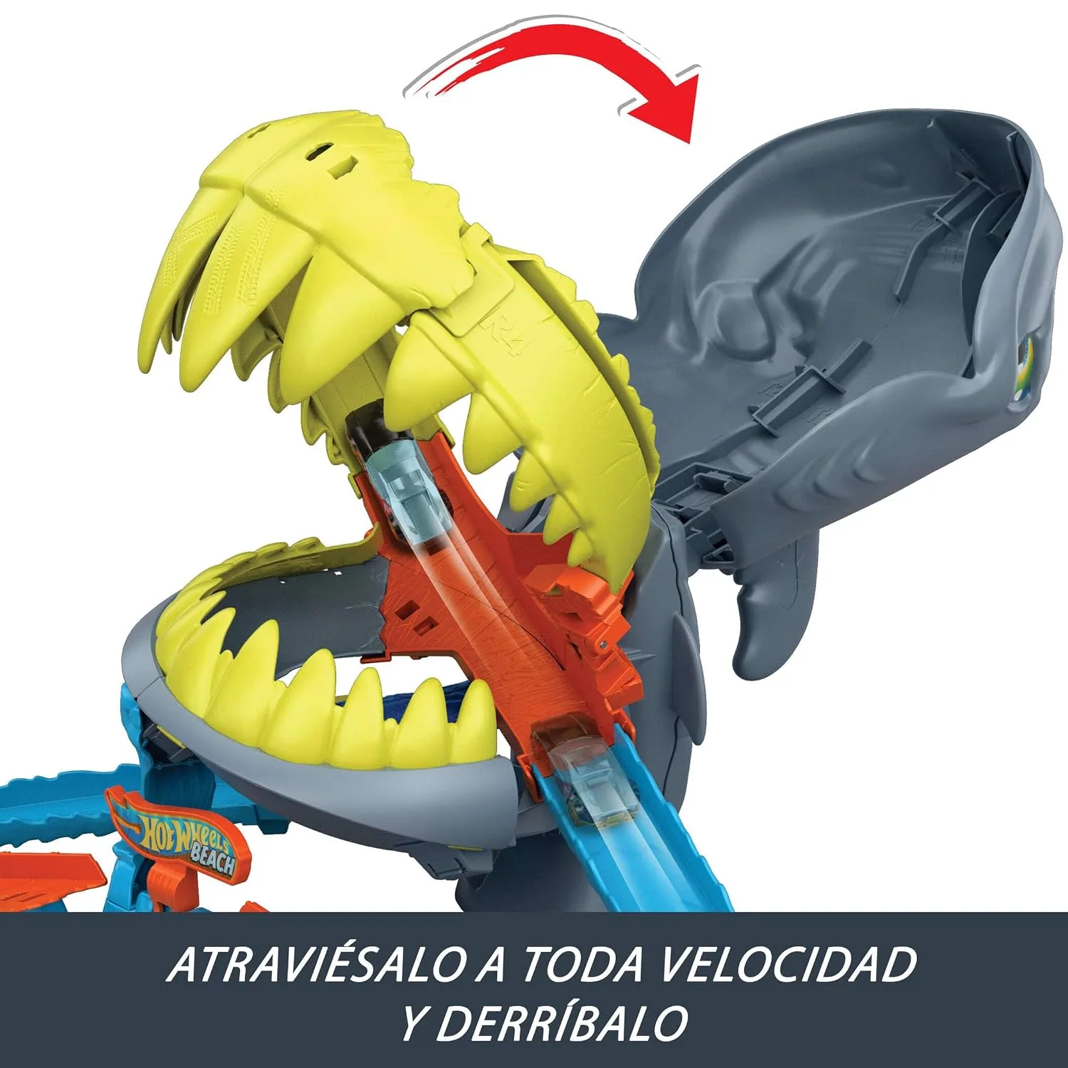 Hot Wheels City Shark Chomp Beach Playset & 1:64 Scale Toy Car