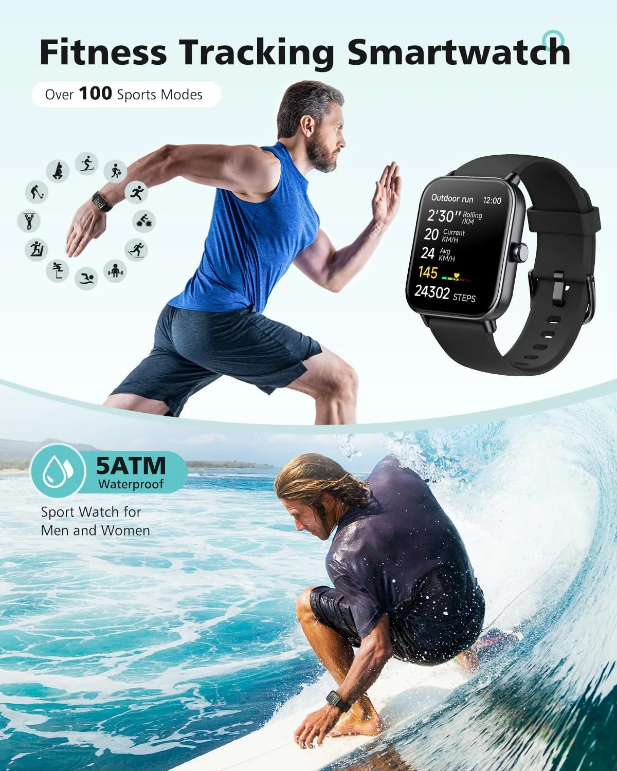 Smart Watches for Women Men, Alexa Smart Watch for Android Phones/iPhones