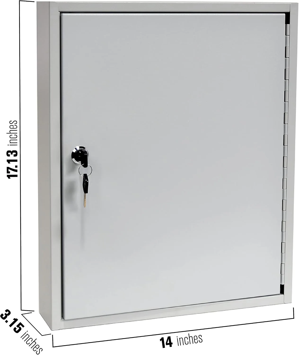 BankSupplies STEELMASTER 110 Key Cabinet Single Lock Key Box Welded Steel Scratch Resistant with Numbered Write-On Key Tags for Easy Identification 14W x 17H Inches