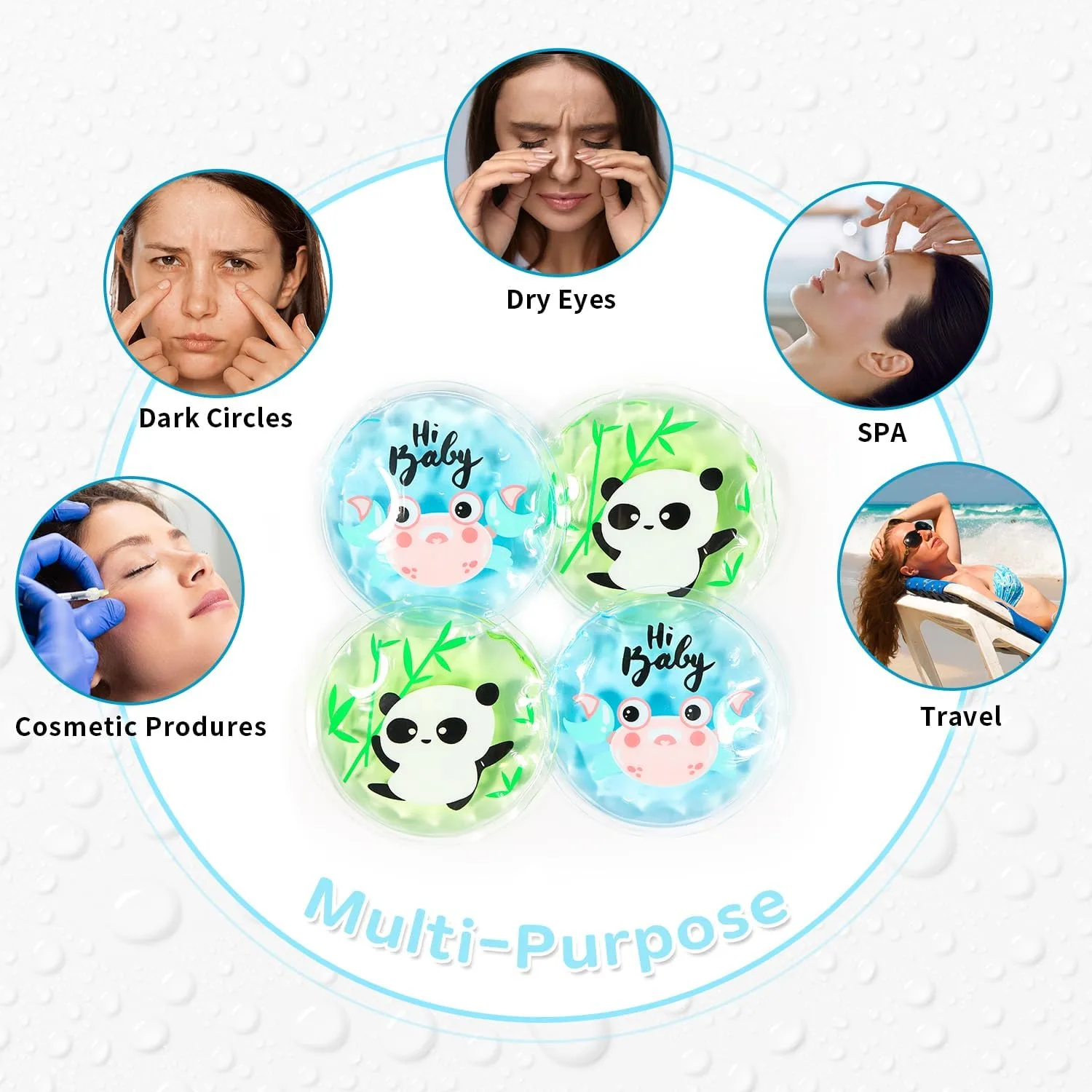 Hot and Cold Eye Pads, Reusable Eye Patches