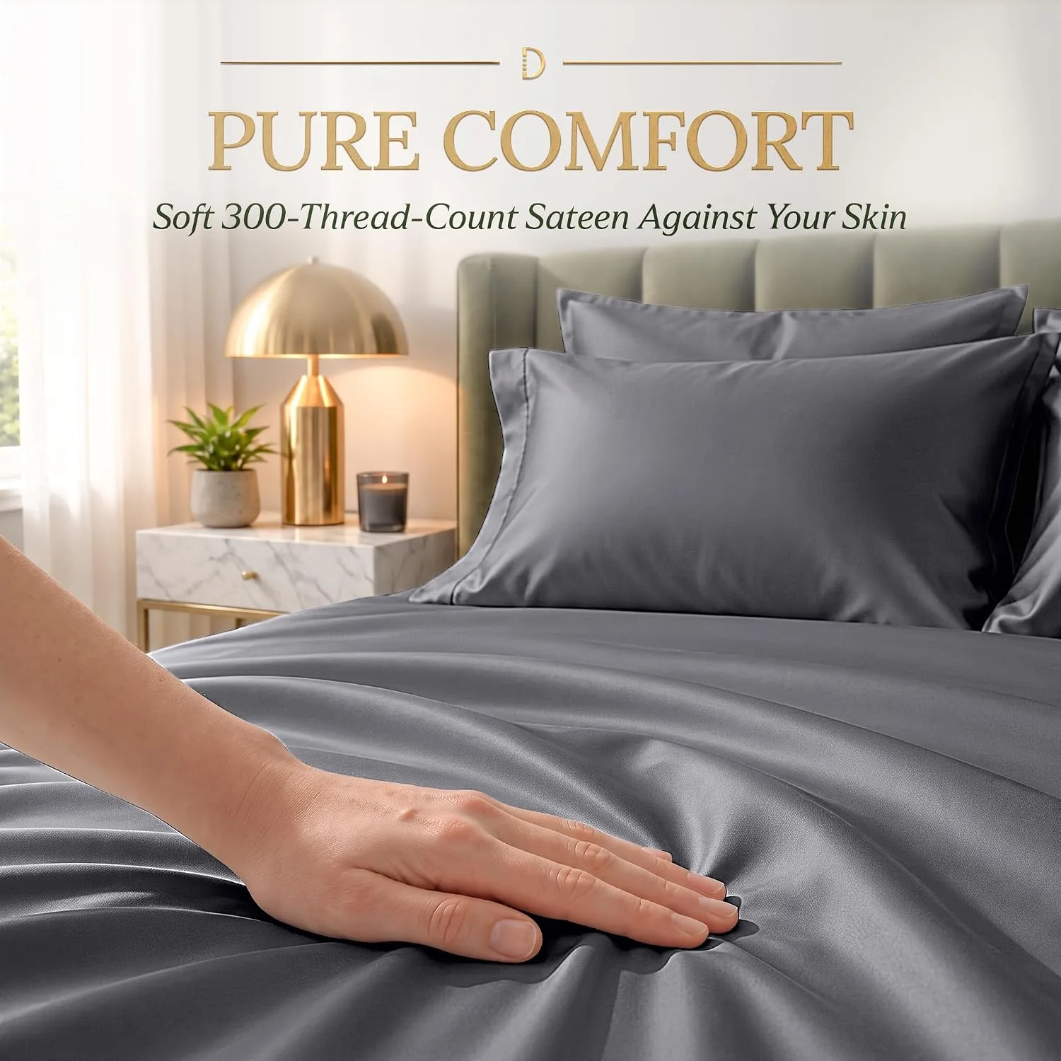 DECOLURE 100% Viscose from Bamboo Sheets King Size | 6 Pc Cooling Bed Set