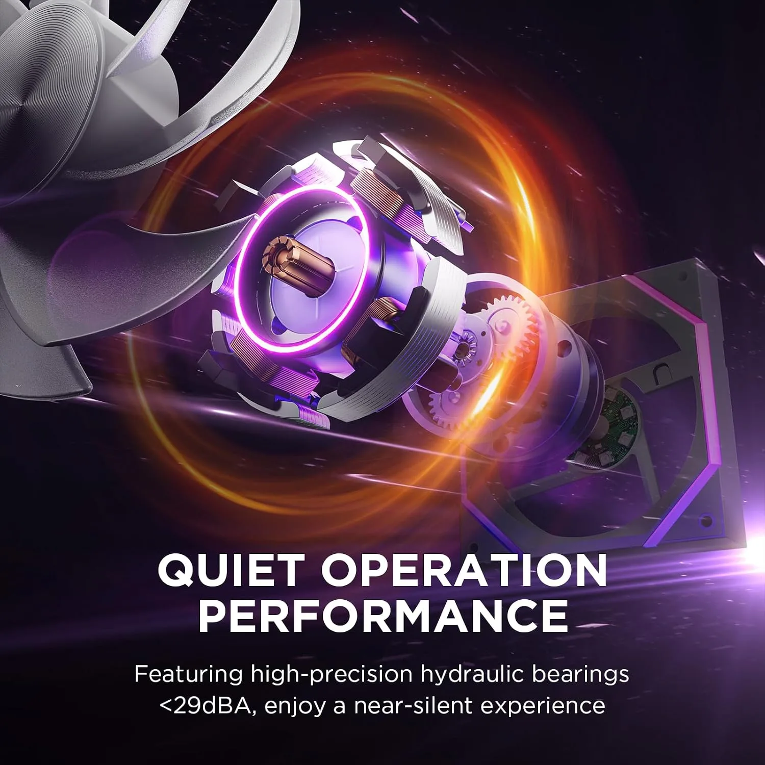 Asiahorse Nyota 120mm Case Fan with Efficient Cooling, ARGB Fan Lighting, 800-1800RPM Speed Control, and Whisper-Quiet Operation Under 29 dB, Unique Design for PC