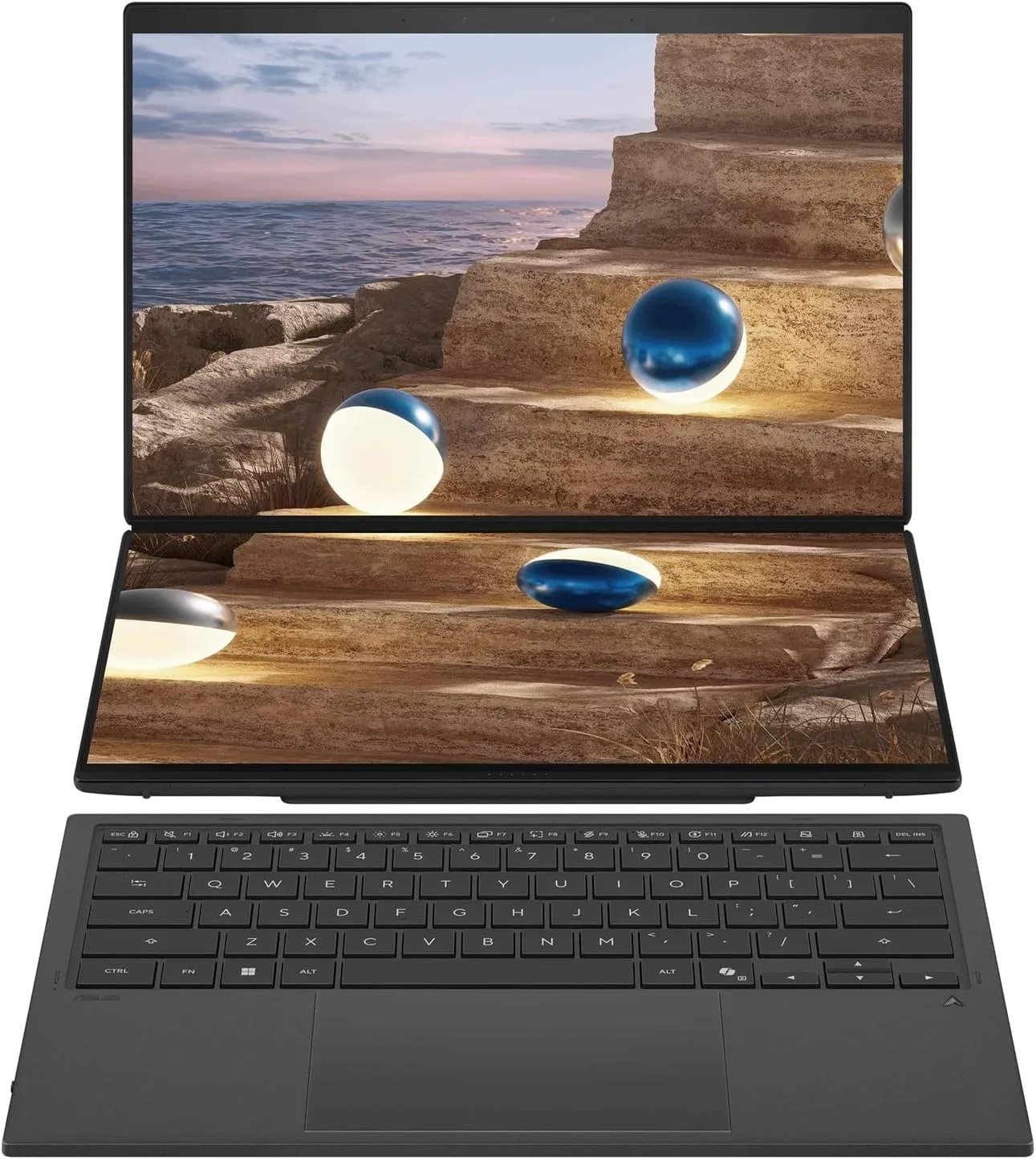 EXCaliberPC [2026] ASUS Zenbook Duo UX8407AA-PBX9T (Intel Core Ultra X9 378H, 32GB RAM, 2TB SSD, 14" OLED 3K 144Hz Touch, Windows 11) Touchscreen Laptop