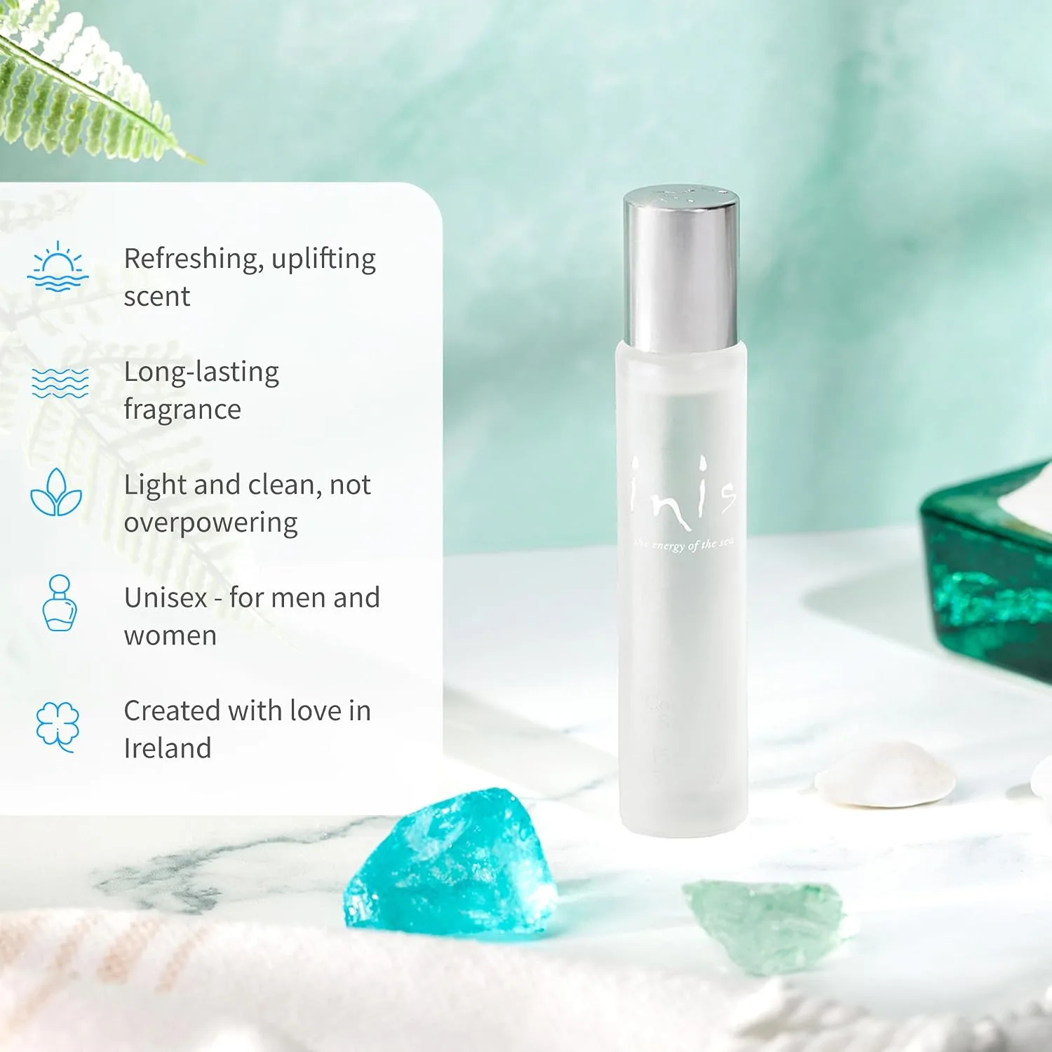 Inis the Energy of the Sea Cologne, Unisex, Clean Fresh Ocean, 0.5 fl oz