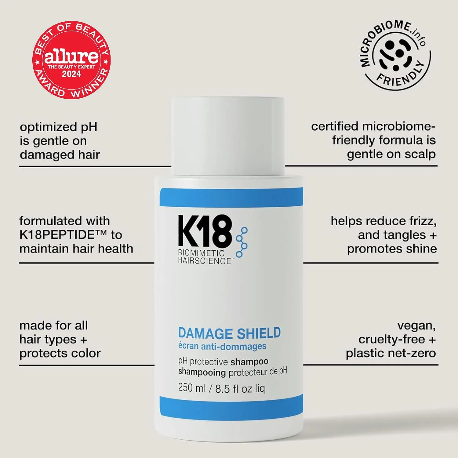 K18 Damage Shield Color Safe Shampoo, 8.5 Fl Oz
