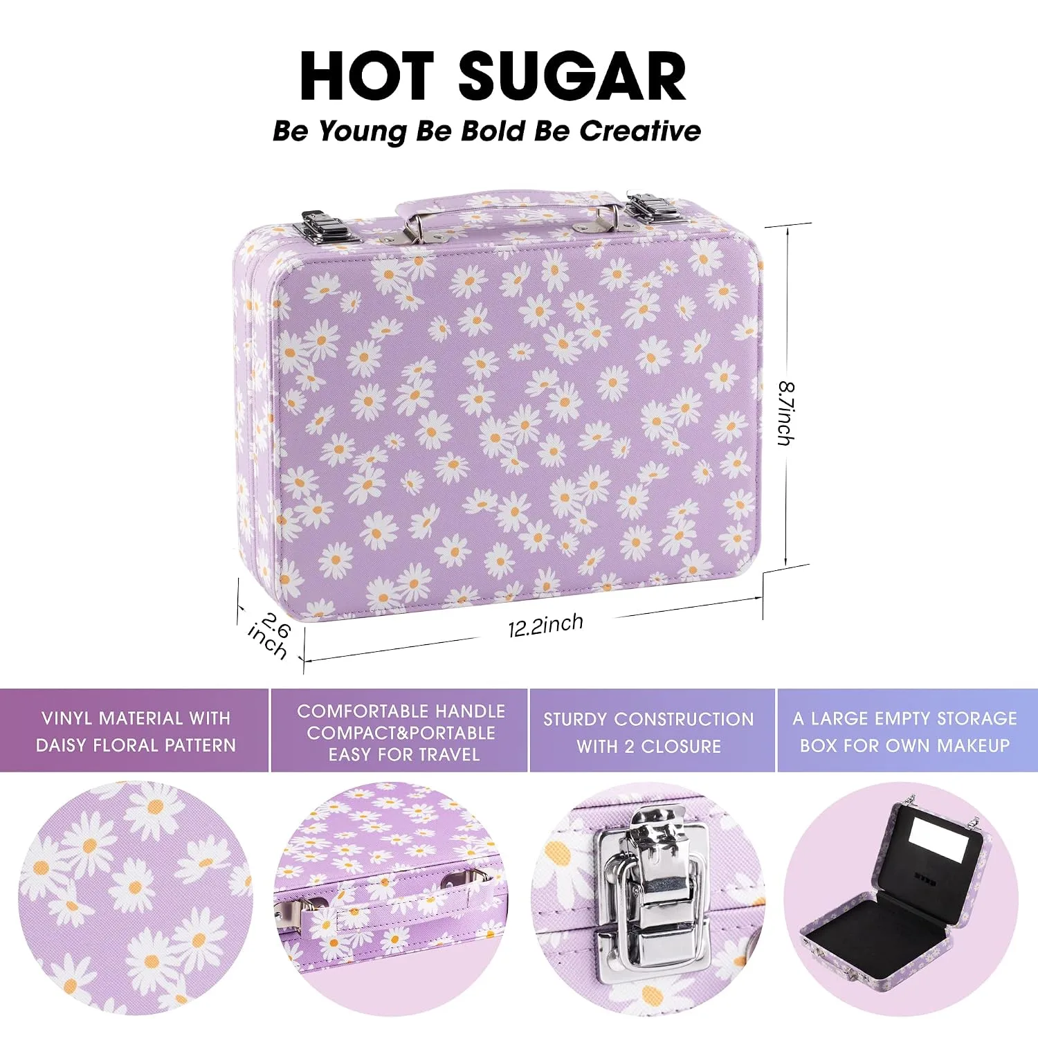 Hot Sugar Makeup Kit Deluxe Starter Gift Set for Teenagers, Purple Daisy