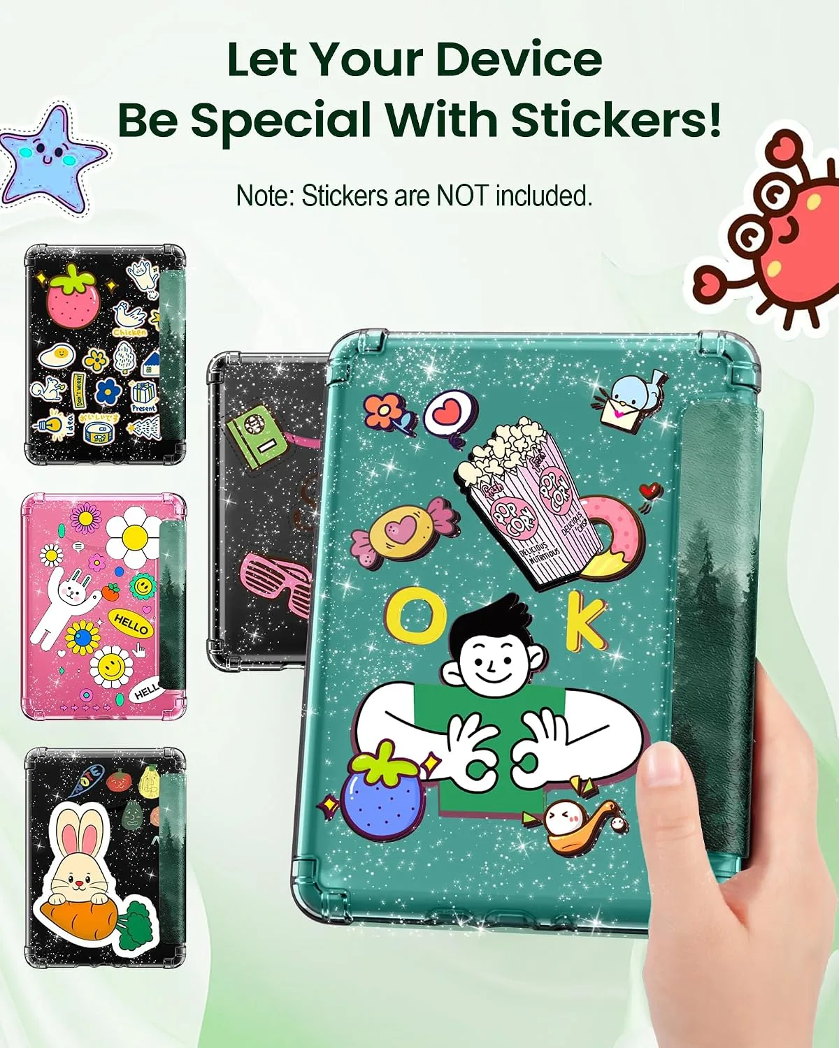 MoKo Case for 7" Kindle Paperwhite 12th Gen & Colorsoft 2024, Green Forest