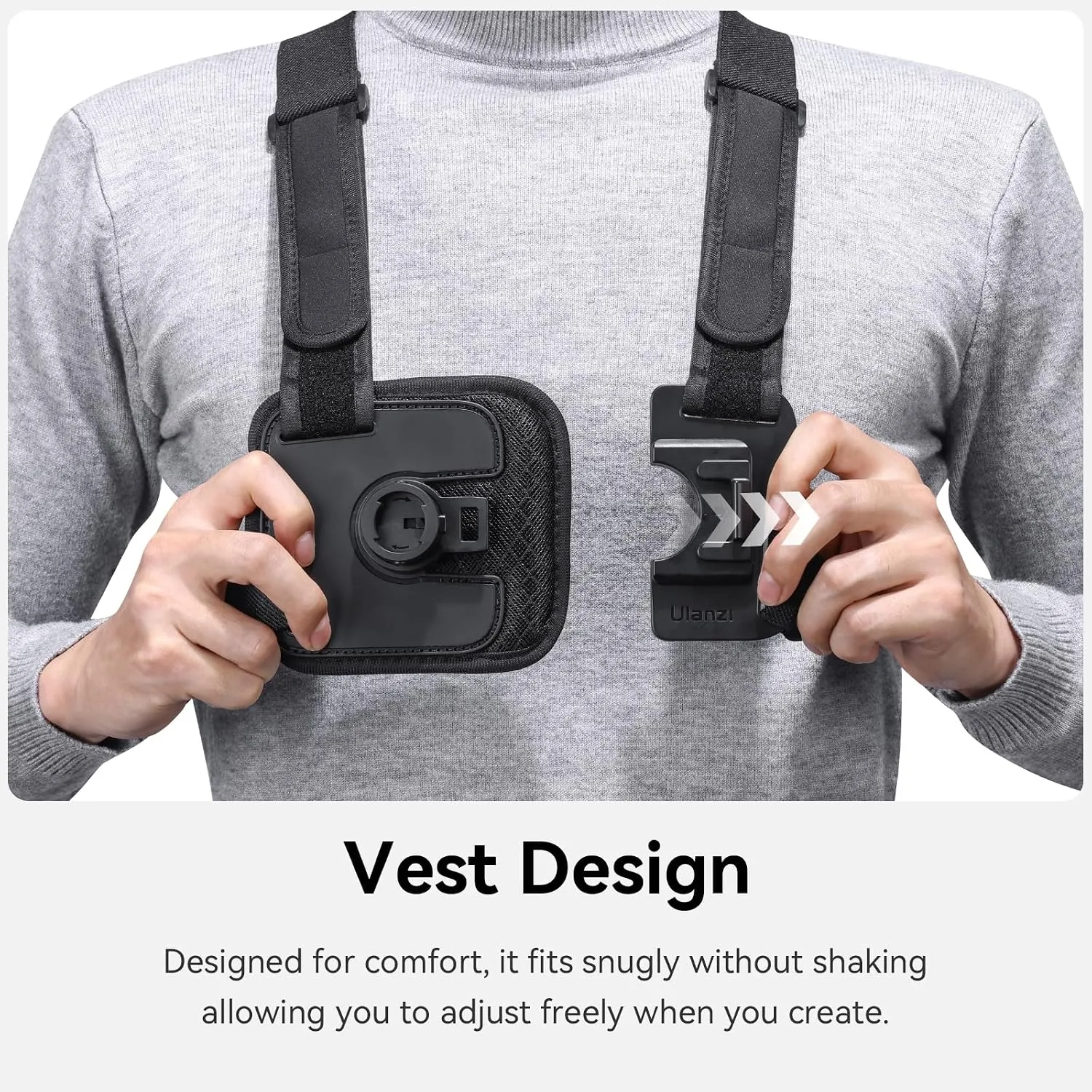 ULANZI CM028 Adjustable Chest Mount Harness for Action Camera Phone