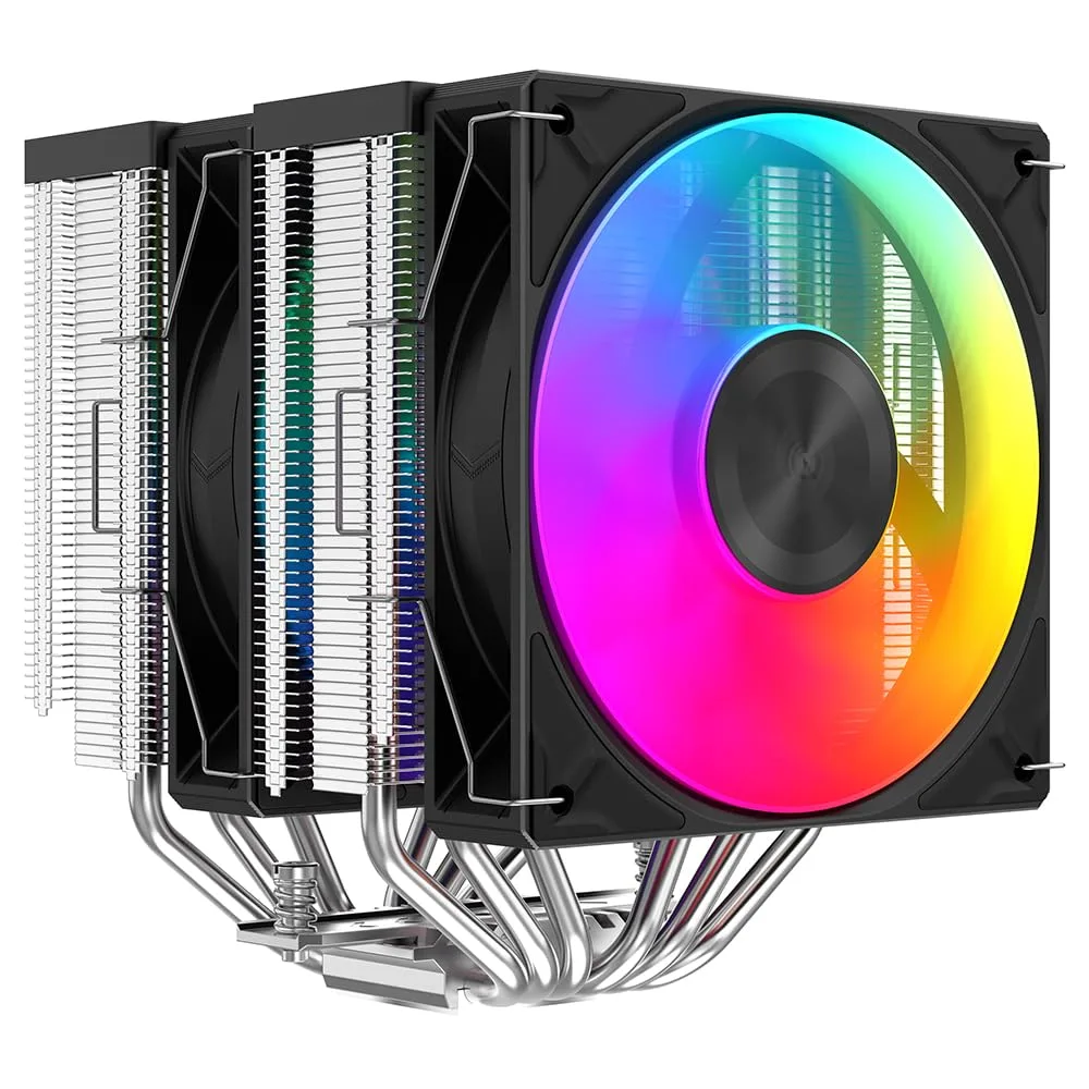 SAMA A60L Dual Tower CPU Air Cooler, 265W TDP, 6 Heat Pipes PC Cooler