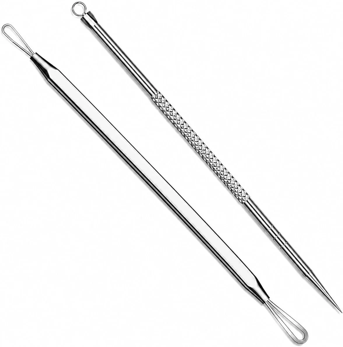 2 Pcs Pimple Popper Tool Blackhead Remover, Comedone Extractor for Acne