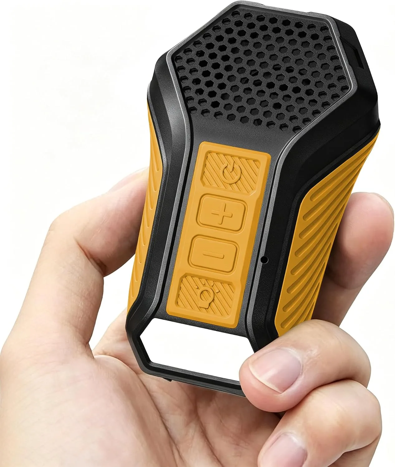 Clip-on Wearable Bluetooth Speaker, Built-in Mic, Light & Warn Lamp