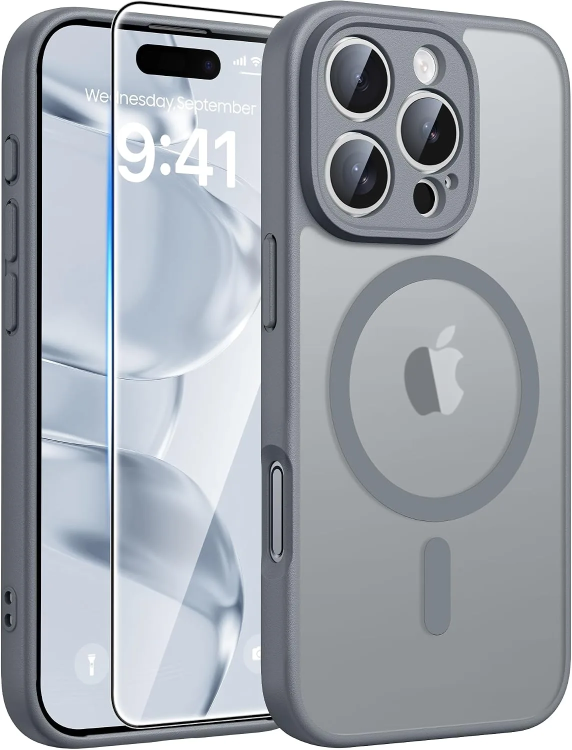 FNTCASE for iPhone 16 Pro Case, Fit for Magsafe, Gray