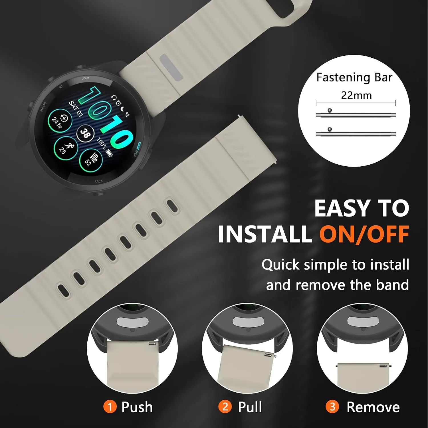OVERSTEP Watch Band for Coros Pace 4/3/Apex 2 Pro/Apex 46mm/Apex Pro