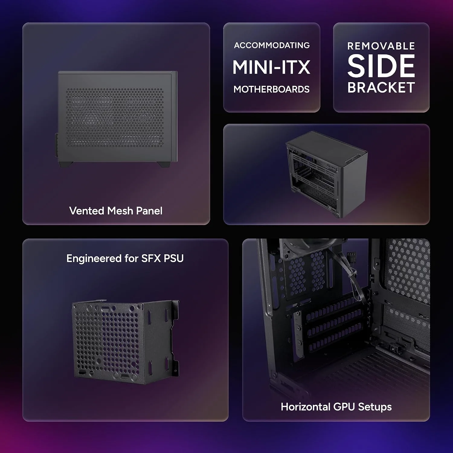 Cooler Master NR200 Mini-ITX PC Case, High Airflow, 330mm GPU Support