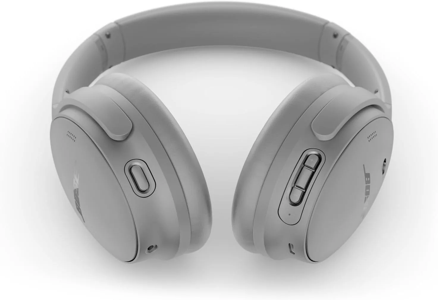 Bose QuietComfort Headphones Bundle with Fast Charger - Wireless Bluetooth Over-Ear Noise Cancelling Headphones with Mic, USB-C Charging, Deep Bass, Up to 24 Hours Playtime (Moonlight Grey)
