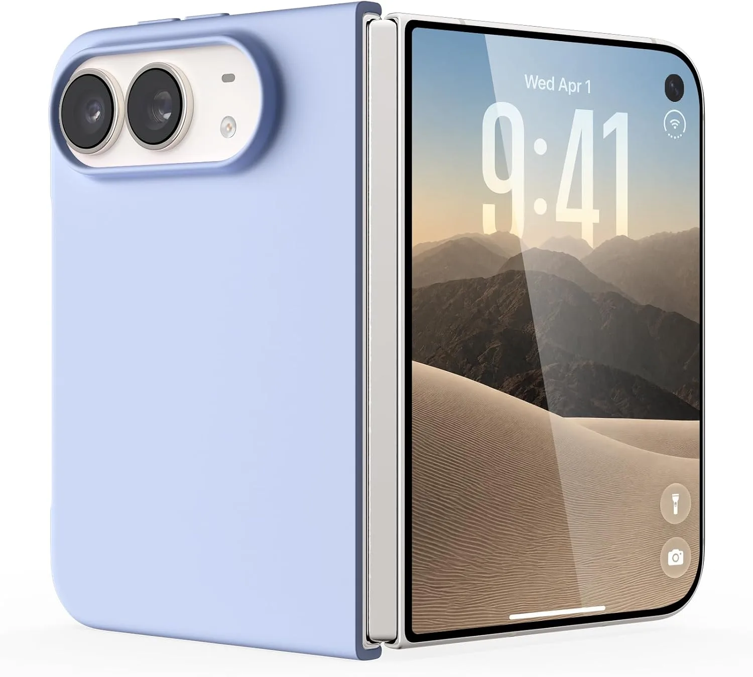 ORNARTO for iPhone Duo Case,Magnetic Slim Liquid Silicone,Baby Blue