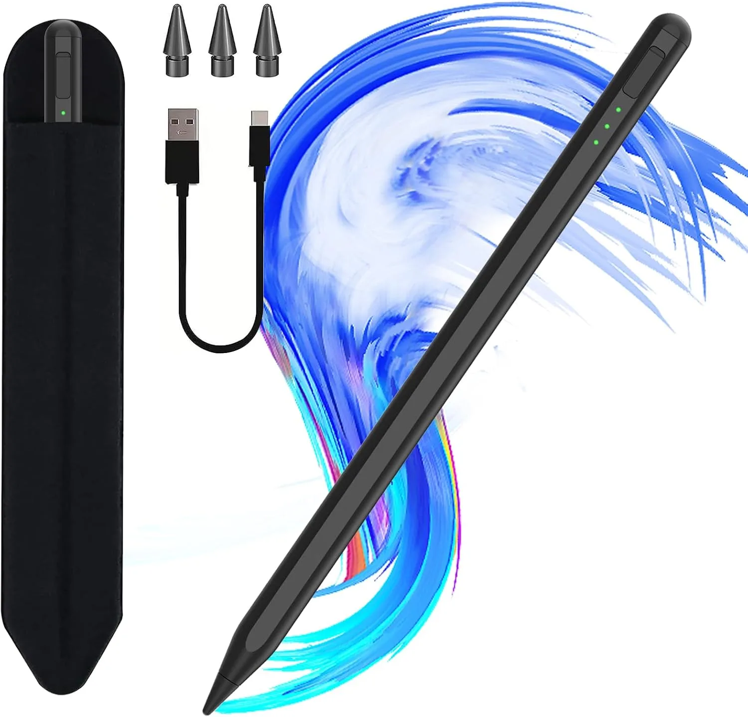 Lápiz Stylus Jvkzaen para iPad 11 y 10ª Gen con carga rápida y soporte para lápiz