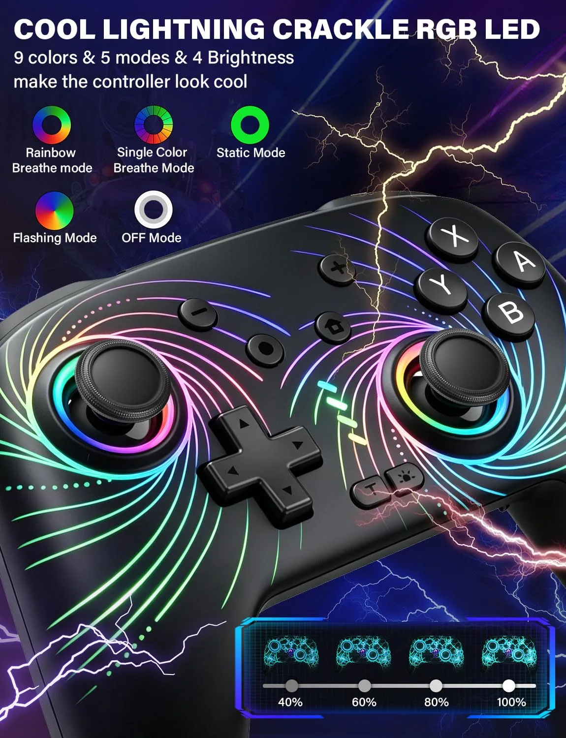 ZRZLMVP Switch Controllers Wireless for Nintendo Switch/OLED/Lite/Switch 2