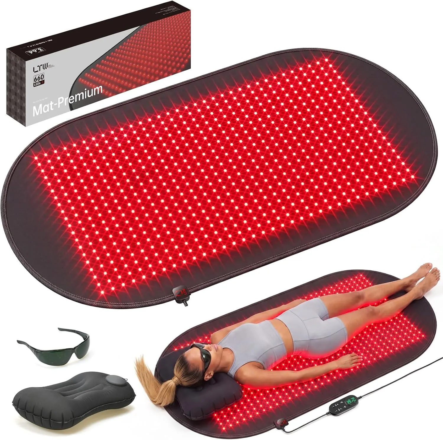 Almohadilla terapéutica LTW Flagship 660 LEDs para terapia de luz roja 119x65 cm
