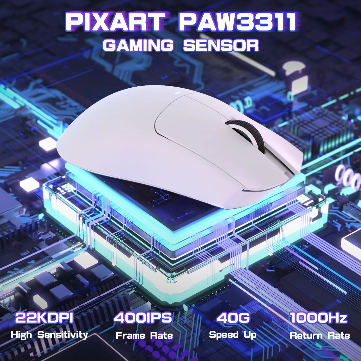 ATTACK SHARK X11 SE Ultra-Light Wireless Gaming Mouse, White
