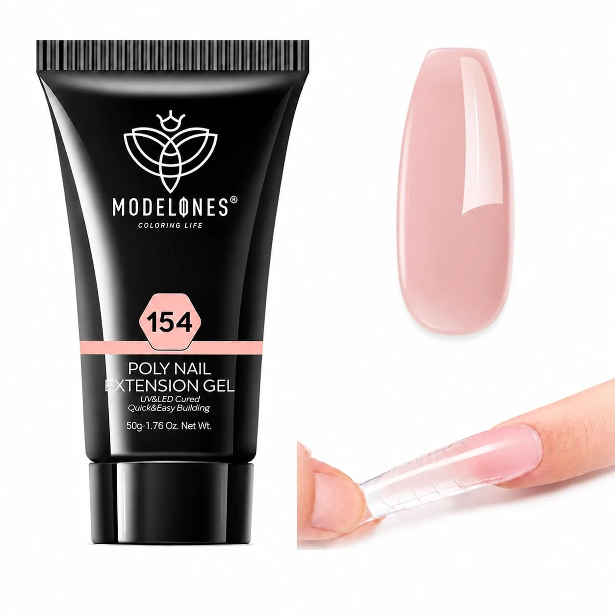 Gel para uñas Modelones Poly Nail Gel 50 g Nude Natural