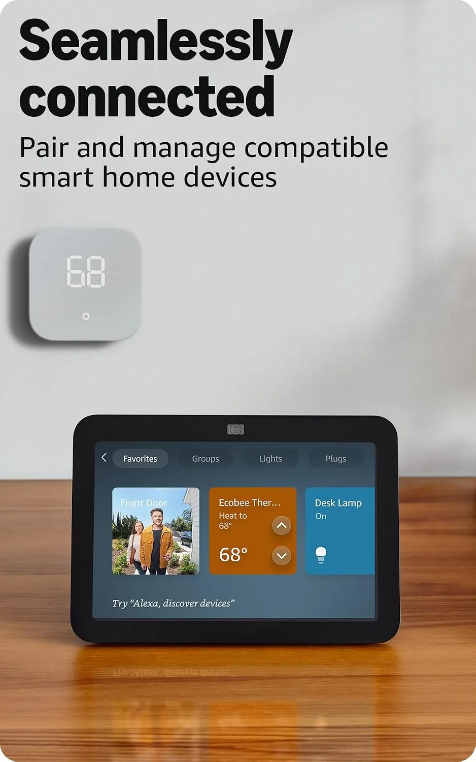 Amazon Echo Show 8, With Spatial Audio, Smart Home Hub, ideal for open living spaces, Designed for Alexa+, Glacier White