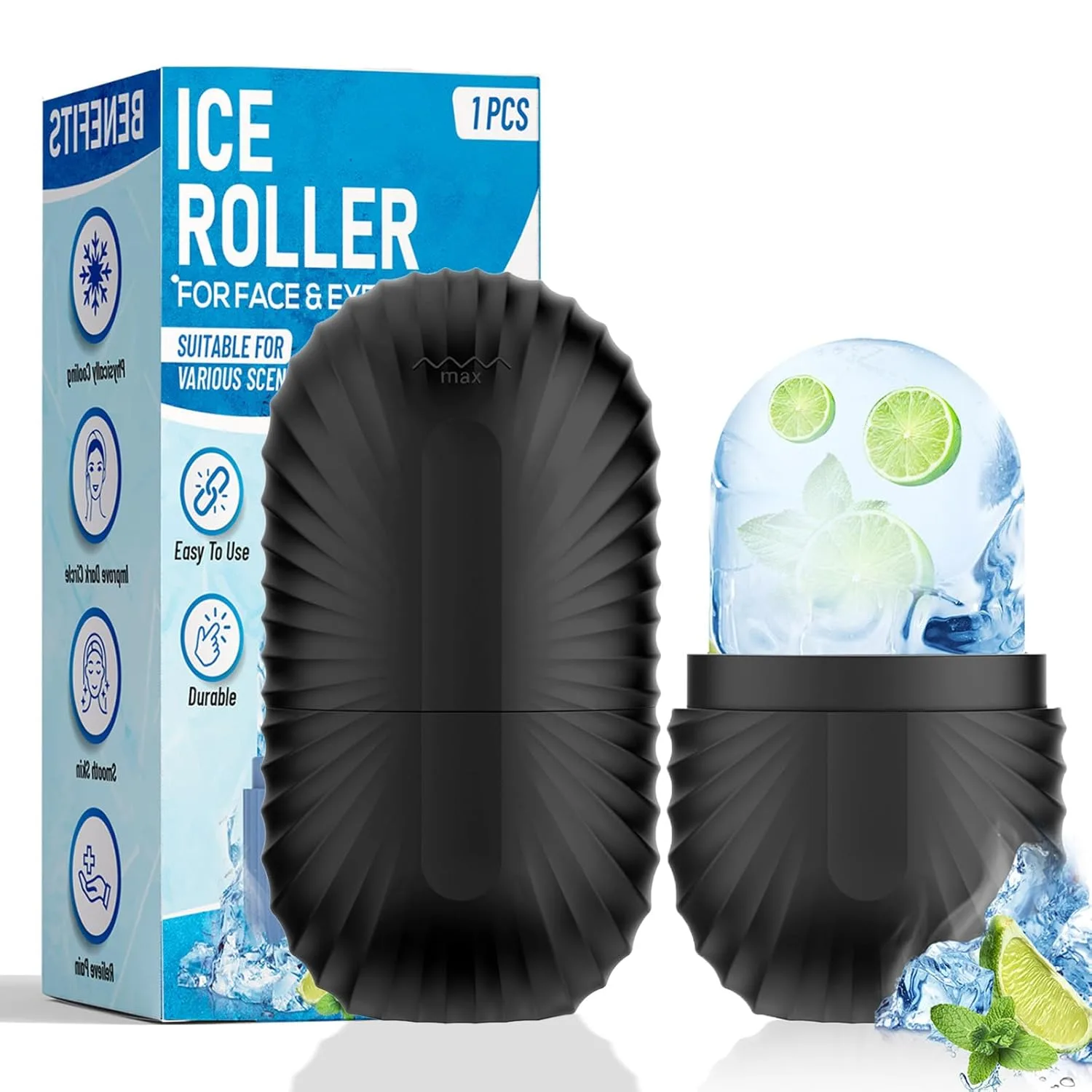 Rodillo de hielo para rostro y ojos Zpu negro