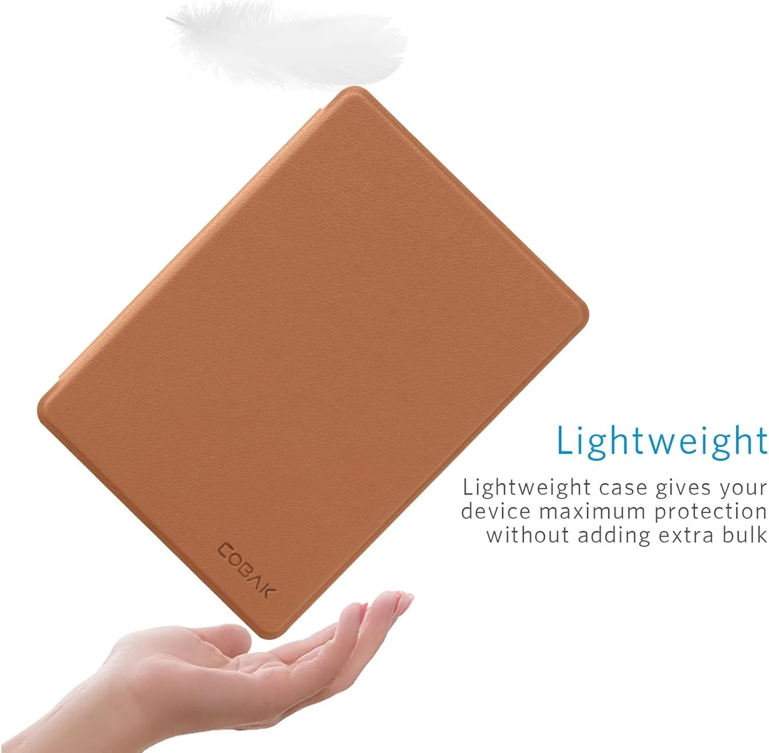 CoBak Case for All New 6 Inch E-Reader 2024 and 2022 (11 Generation) - PU Leather Smart Cover, Auto Sleep and Wake,Lychee Brown