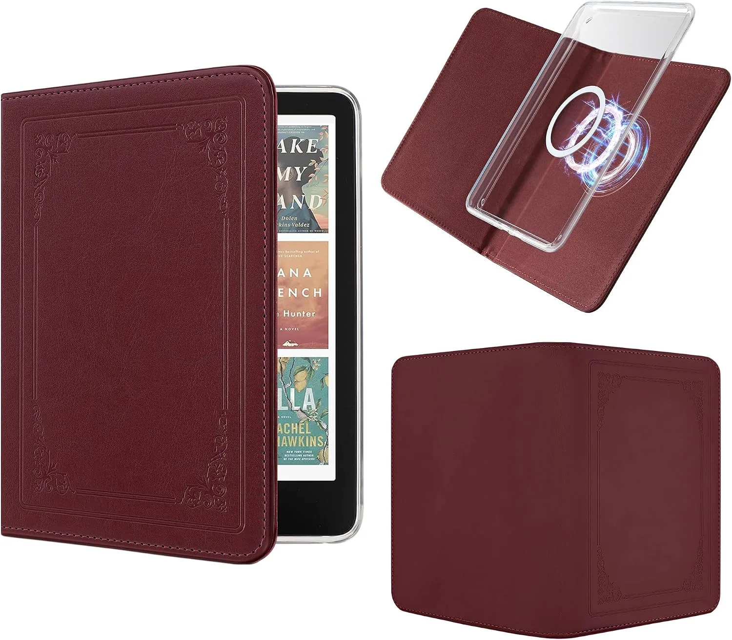 Magnetic Book Cover Case for 7'' Kindle Paperwhite & Colorsoft