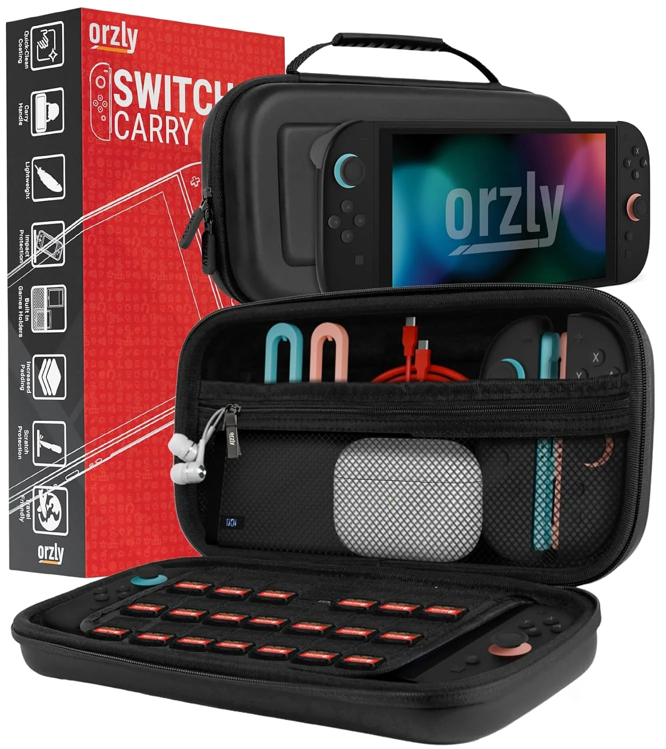 Orzly Carrying Case for Nintendo Switch 2 2025 Console with Screen Padding