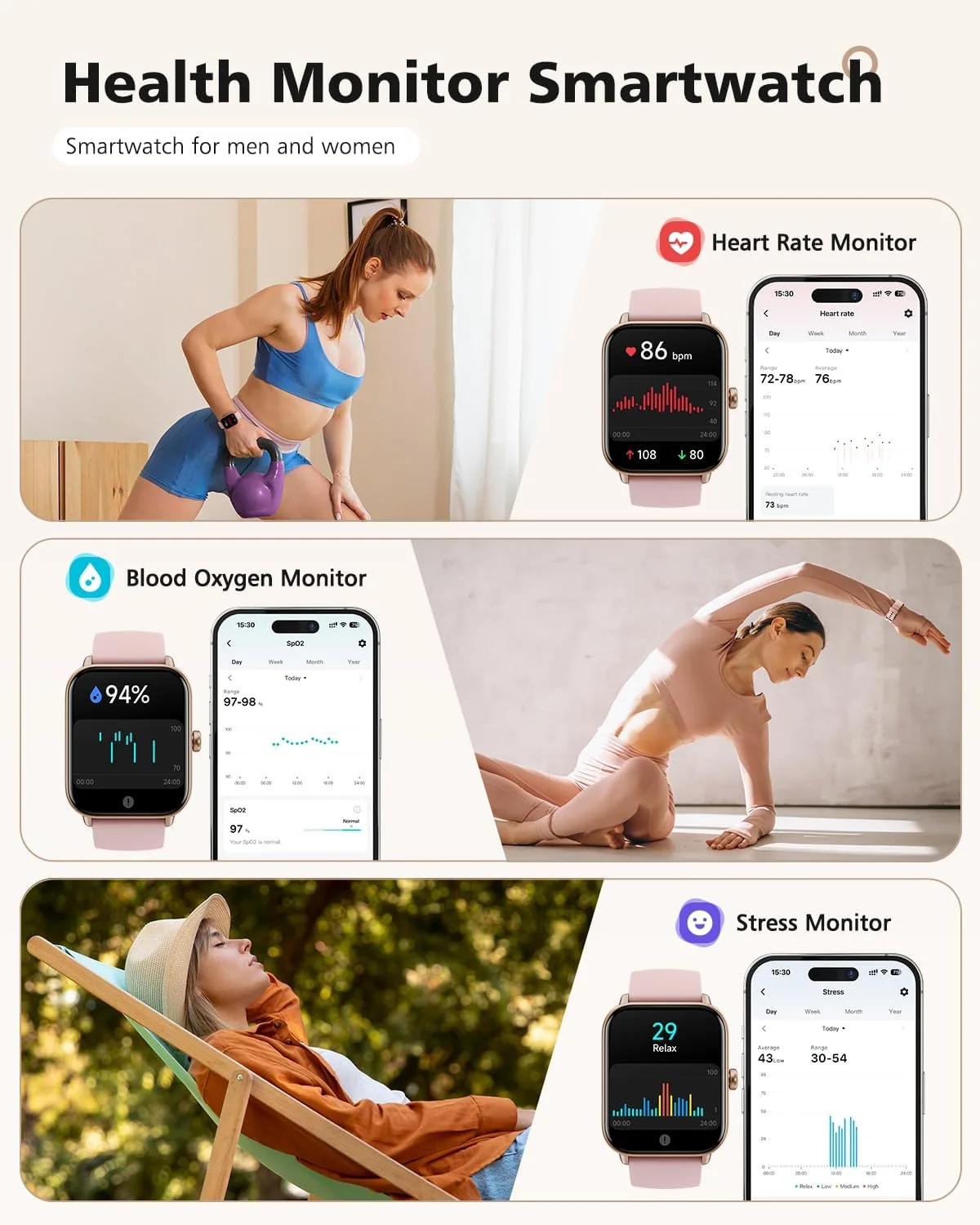Smart Watches for Women, 1.85" Alexa Smart Watch for Android Phones/iPhones