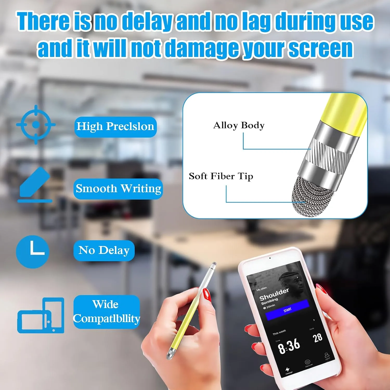 Bopomofo 3PCS Stylus Pen for Touchscreen,High Sensitivity & Precision