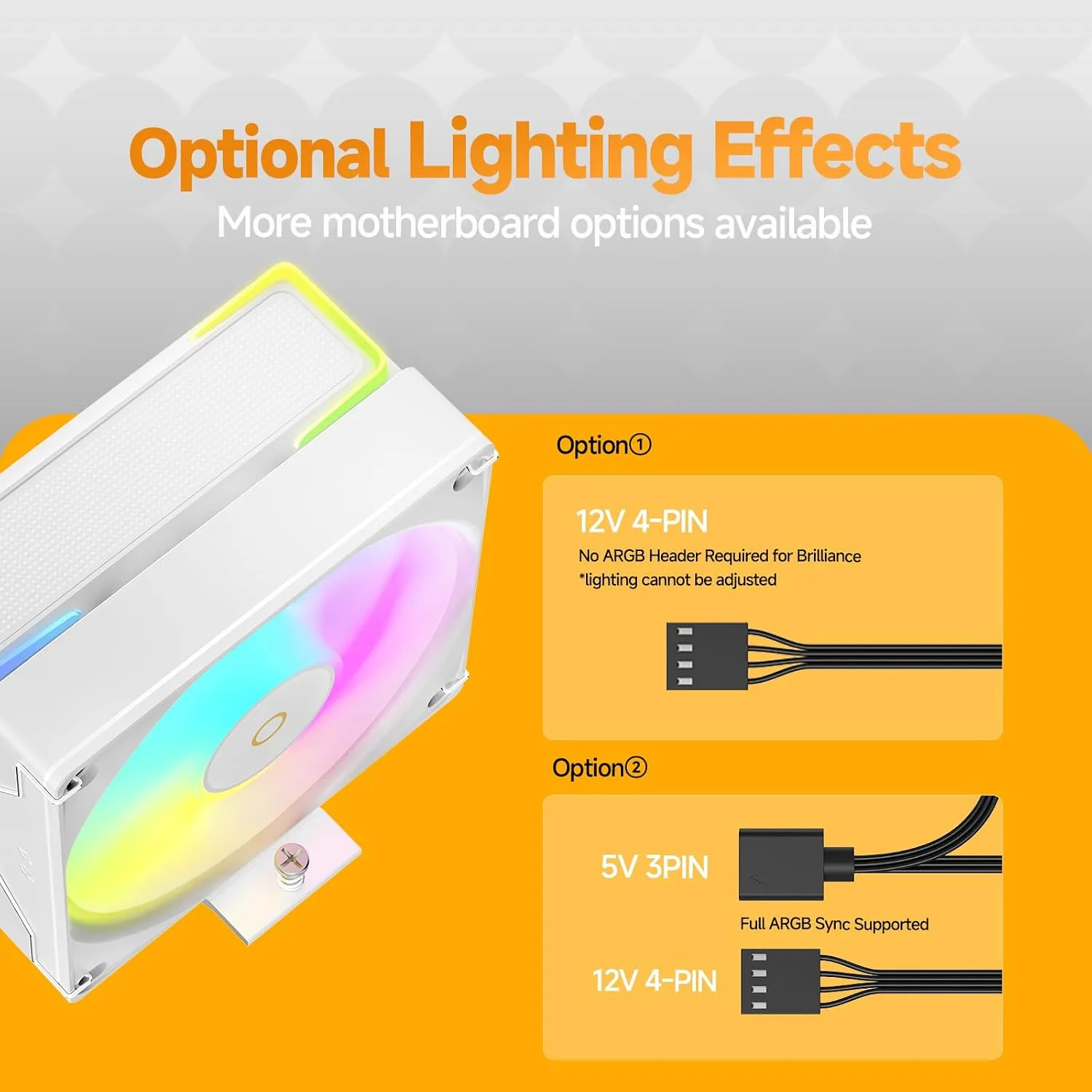 Delta A40 SE WH ARGB Air CPU Cooler,Flexible Lighting Connection Options