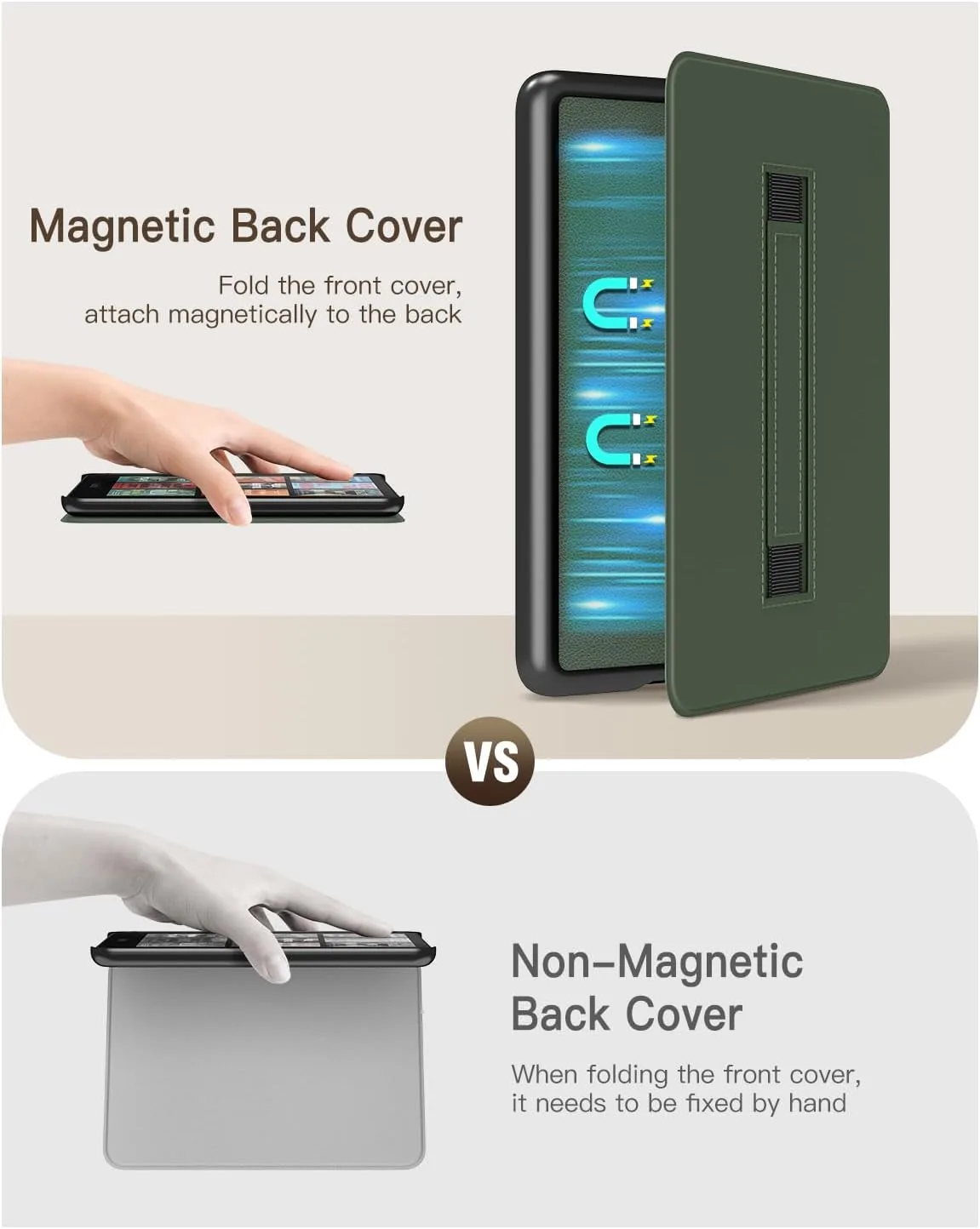 MoKo Case for 7" Kindle Paperwhite 12th Gen 2024 & Colorsoft, Celadon
