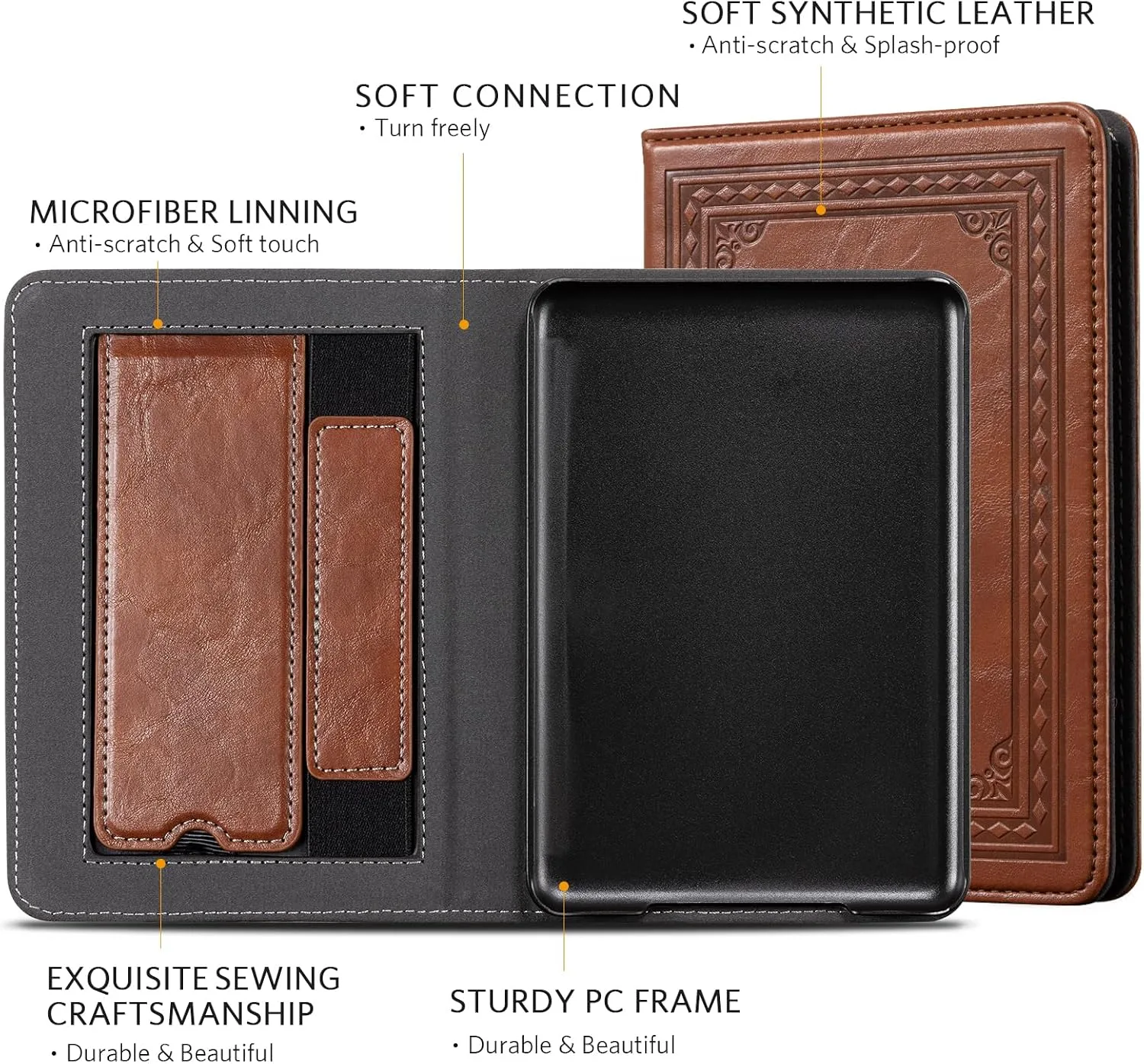CoBak Case with Stand for for 6" Kindle (2024 & 2022, 11th Gen)