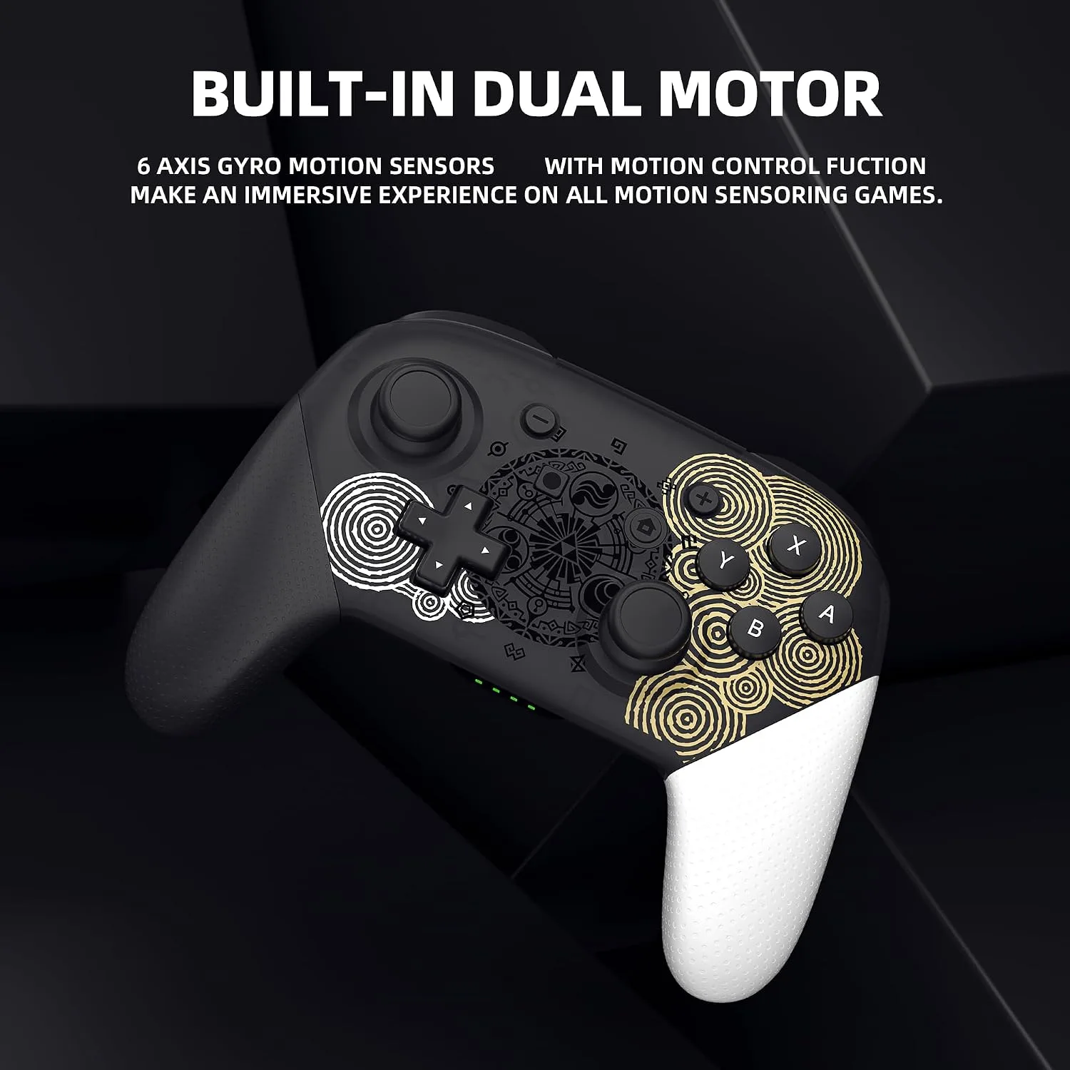 YKASEK Wireless Switch Pro Controller with Carrying Storage Case, Gamepad Remote for Switch Controller Support NFC/Dual Vibration/Screenshot/Wake-up Function, Black/White