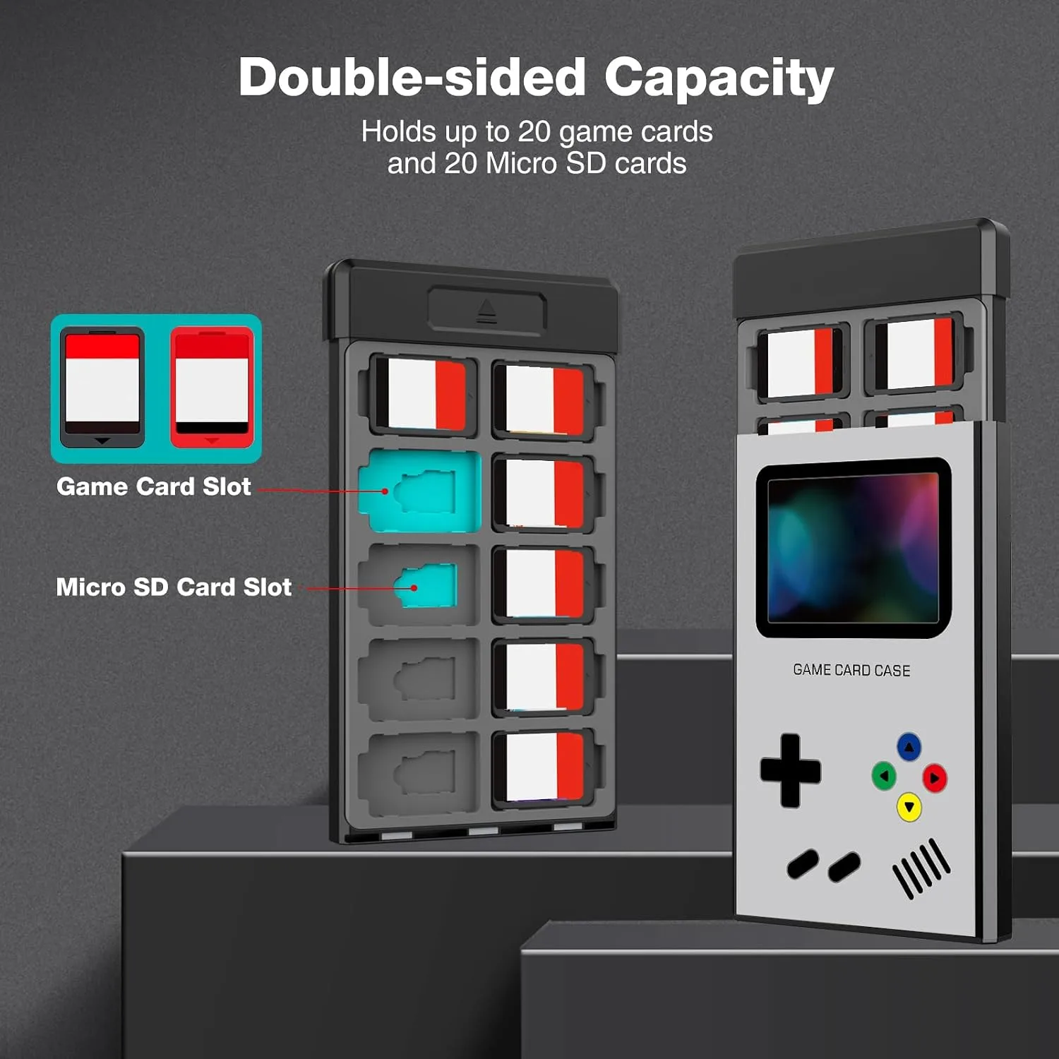 HEIYING Switch Game Case with 40 Precise Slots for Nintendo Switch 2