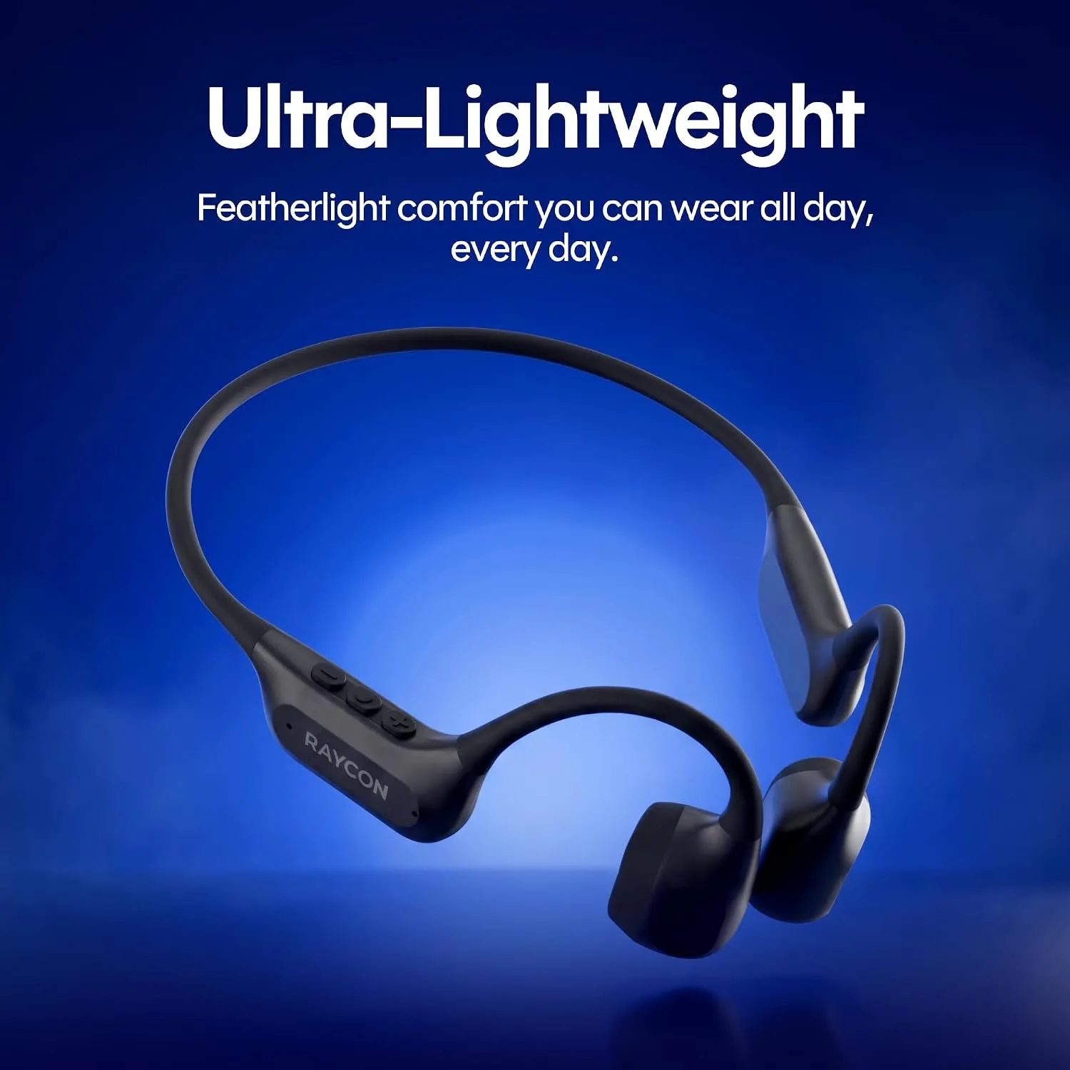 Raycon Everyday Bone Conduction Headphones, 2nd Gen, Black