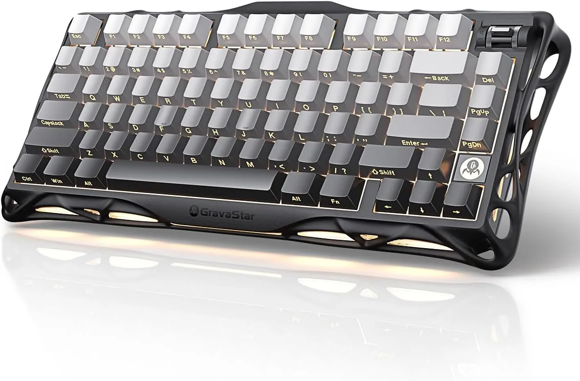 GravaStar Mercury K1 75% Wireless Mechanical Gaming Keyboard RGB Backlit