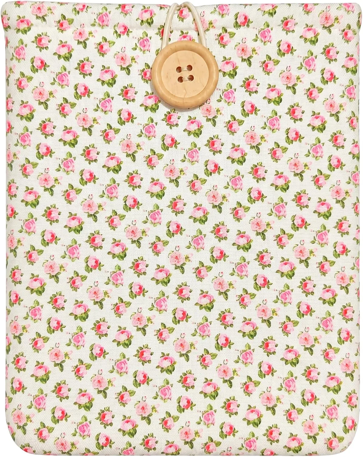 Floral Daisy Kindle Sleeve - Compatible with Paperwhite/Basic (6''), Paperwhite (6.8''), Signature (6.8'') - Cotton Padded E-Reader Cover (Pink Roses)