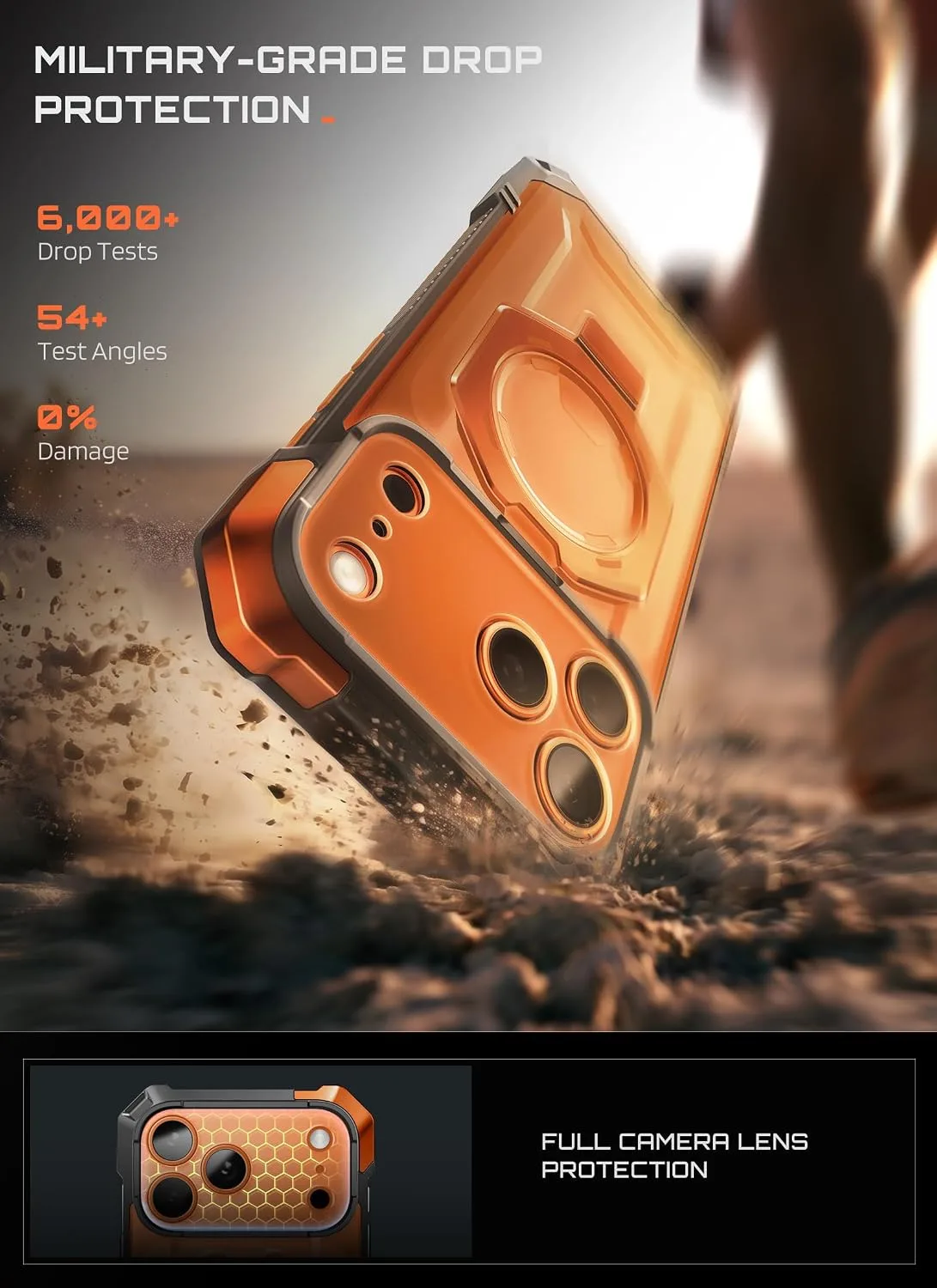 SUPCASE for iPhone 18 Pro Case / 17 Pro Case with Stand, Coral
