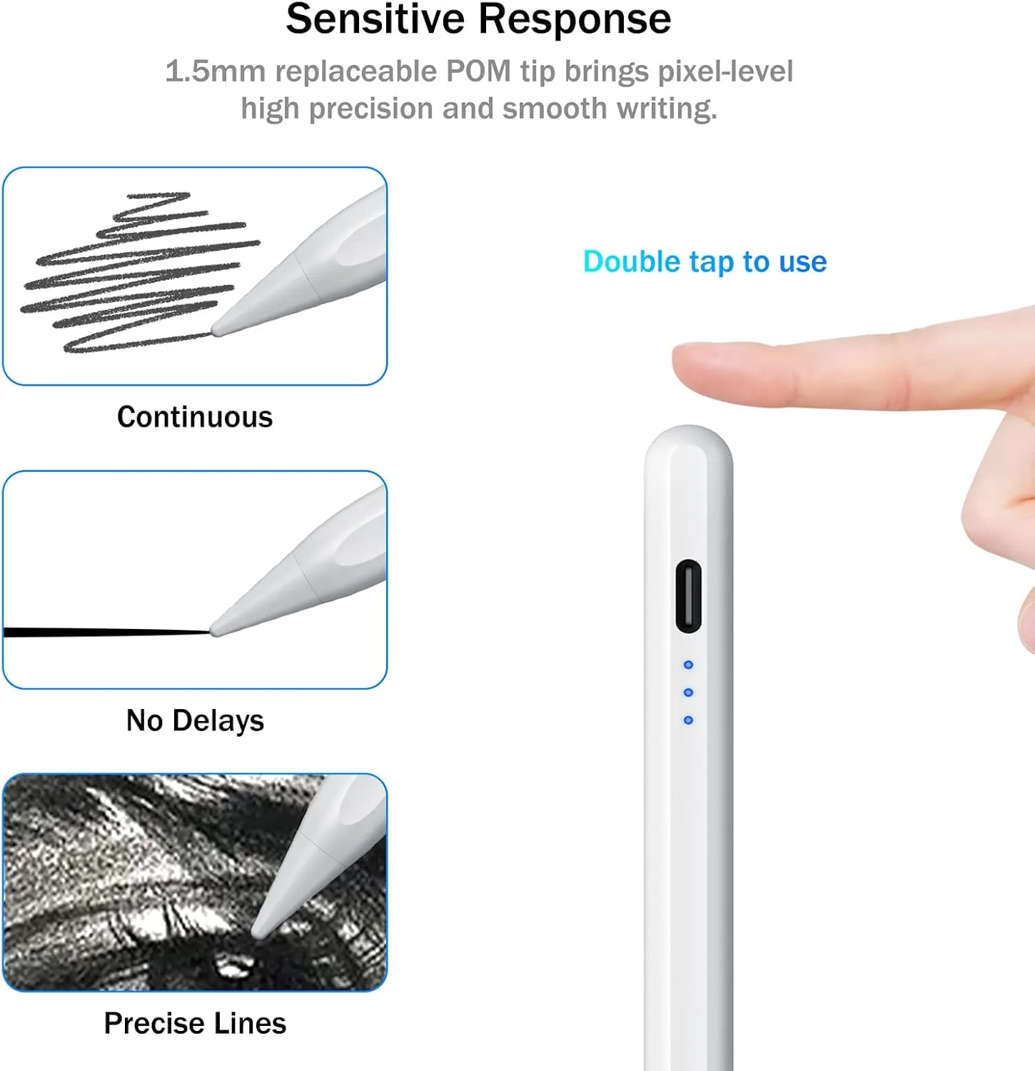 Cisteen Stylus Pen for iPad 2026-2018 with Faster Charge,Tilt Sensor Pencil Compatible with iPad 10/9/8/7/6,11th A16,Air 11/13 M2/M3/M4,Pro 11/13 M4/M5,Pro 12.9",Air 5/4/3,Mini 7/6/5