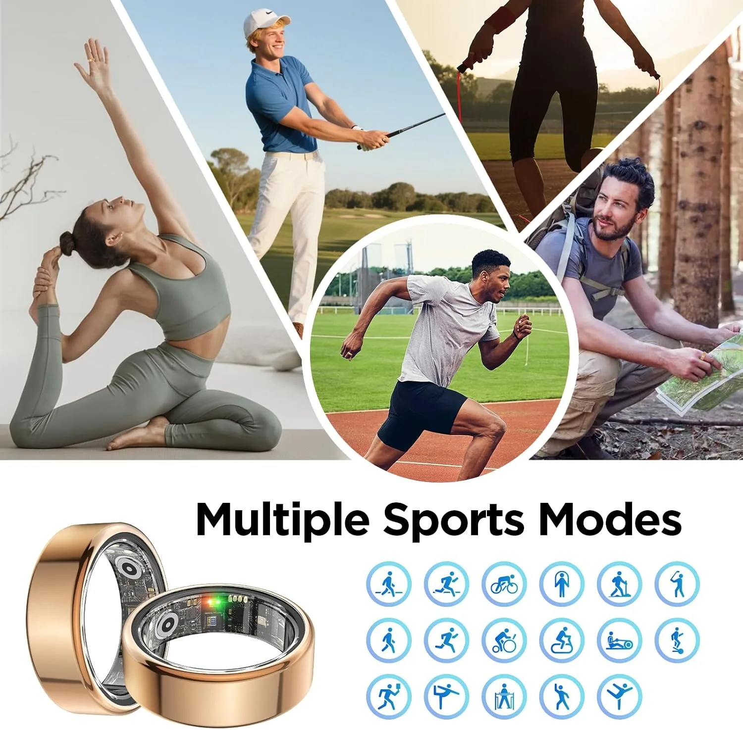BENIO Gen2 Smart Ring for Women Men Sleep Health Fitness Tracker
