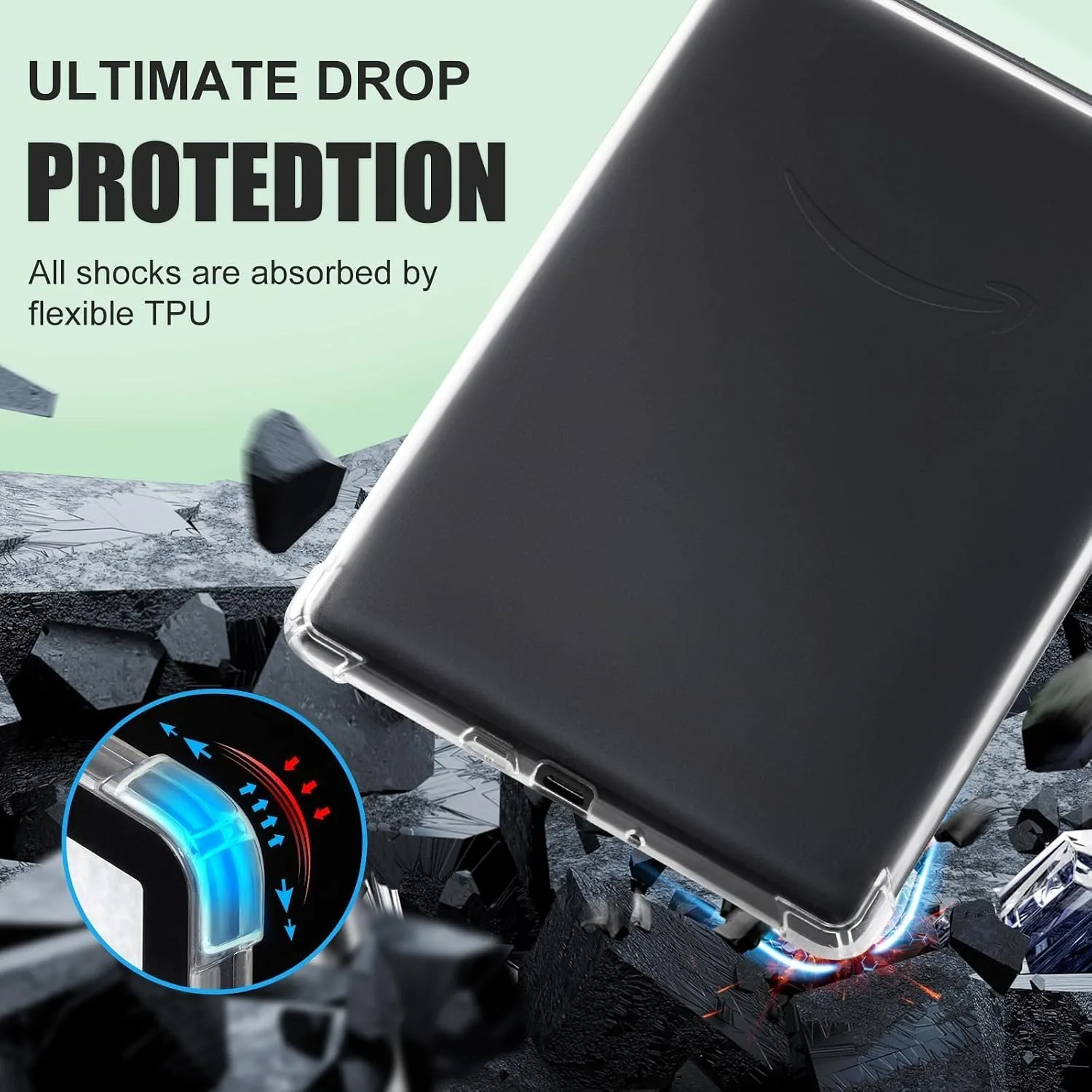iDLEHANDS Clear Case for 7" Kindle Paperwhite 12th Gen & Kindle Colorsoft