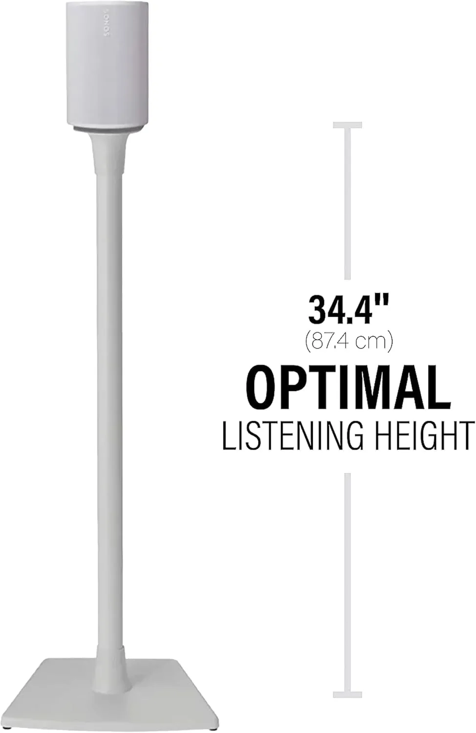 Sanus Wireless Speaker Stand for Sonos Era 100™ - Pair White |, Perfect Stand Setup for Easy and Secure Mounting of New Sonos Era 100™ Speakers - OSSE12-W2