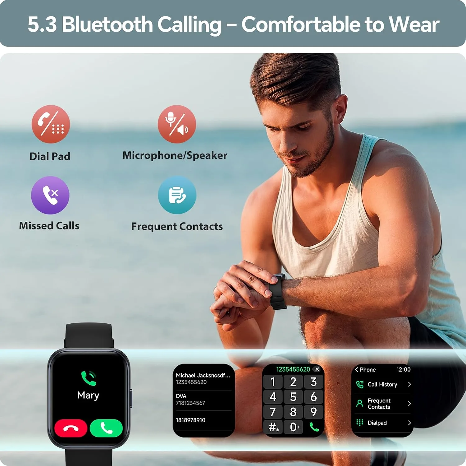 Smart Watch for Men Women, 1.85" Smart Watches Compatible iPhone/Samsung/Android (Answer/Make), Fitness Tracker with Heart Rate/Sleep/SpO2 Monitor, Smartwatch 3ATM Waterproof 120+ Sport Modes, Alexa
