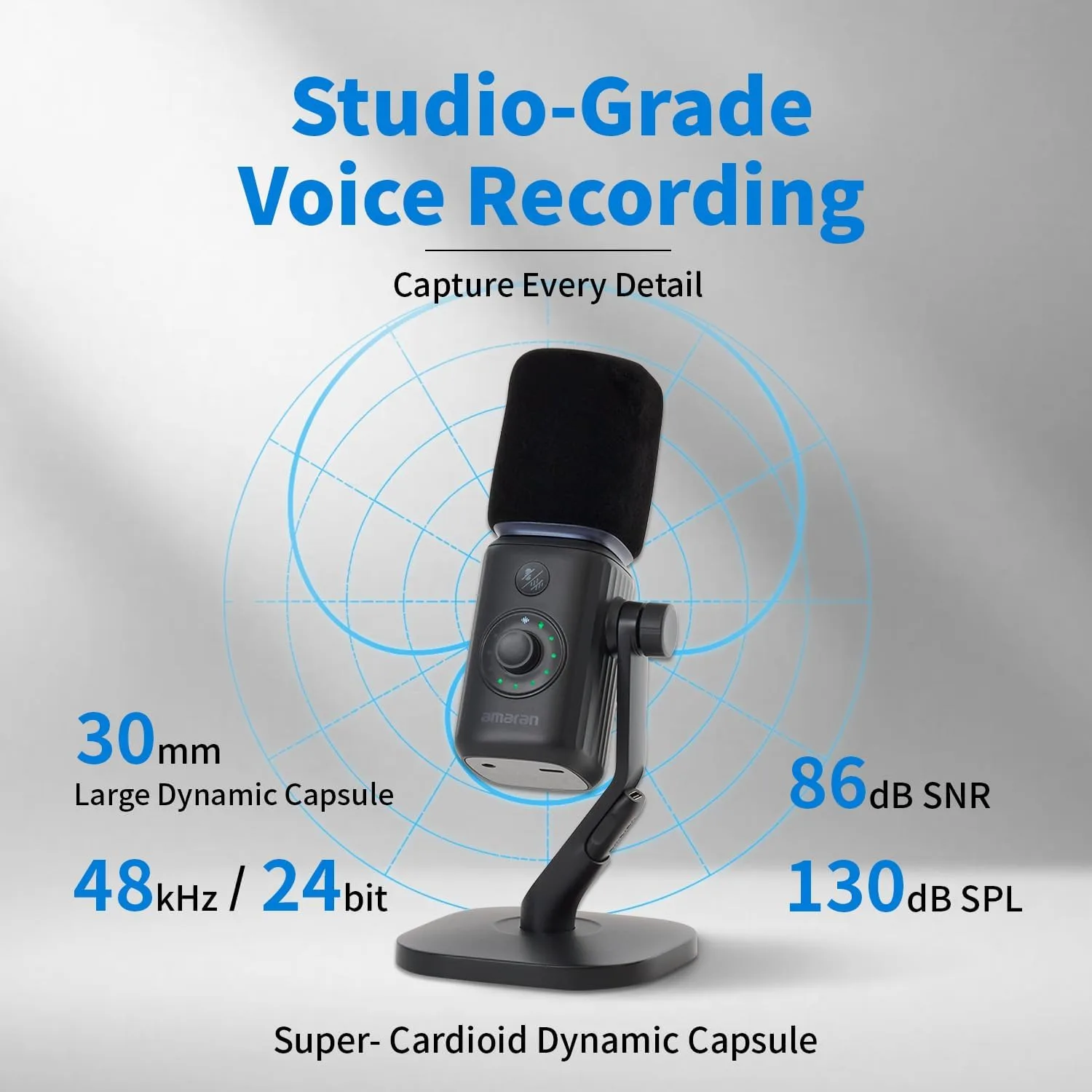 Amaran Mic Desktop Stand Kit Wireless Microphone,AI Noise Reduction, USB-C
