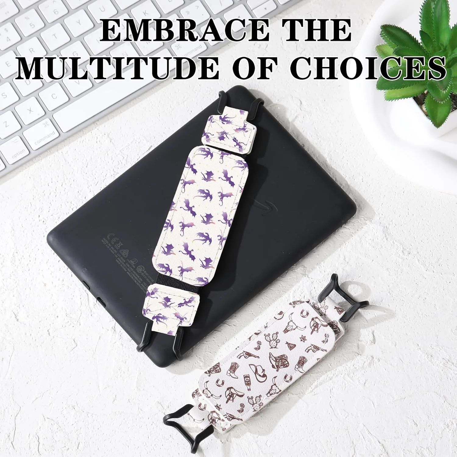 Hand Strap Accessories for Kindle – Purple Dragon Finger Grip for 6-7.5" Paperwhite 12th/11th Generation/Kobo/Lenovo/Sony Ereaders Lightweight Secure High Elasticity Holder for Reading