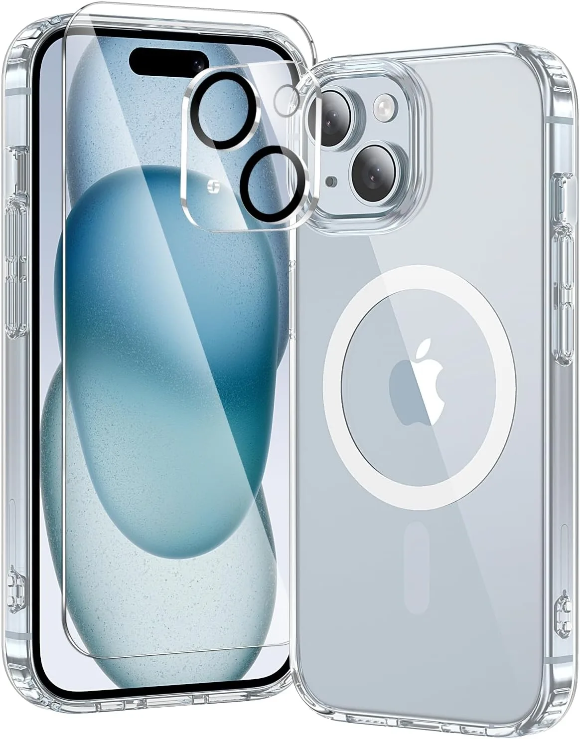 Carcasa Toushion 3 en 1 para iPhone 15 Transparente